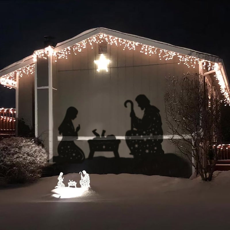 Doesen Metal Nativity Scene Outdoor Christmas Decorations, 17” Nativity Silhouette Outdoor Nativity Scene Set, Weather Resistant Outside Nativity Scene Outdoor Yard Stakes for Yard Lawn Garden Pathway - Image 4